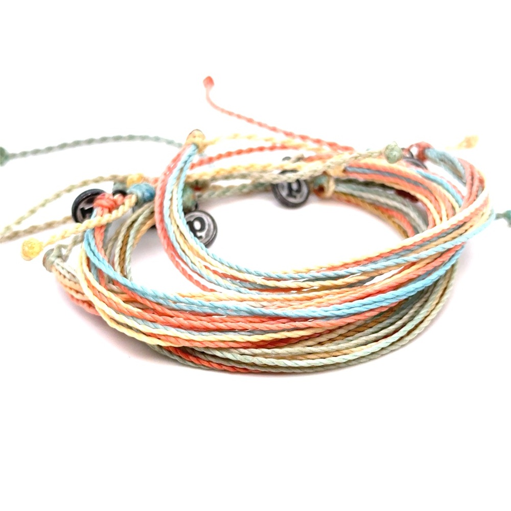 Pura‎ Vida Pastel Multistrand Braided Cord Bracelet Set